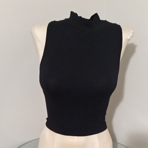 Zara Black Mock Neck Bodysuit - Picture 1 of 4